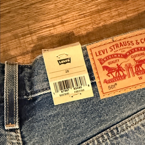 Levi's Women's Distressed Blue Jean Shorts - Picture 7 of 7